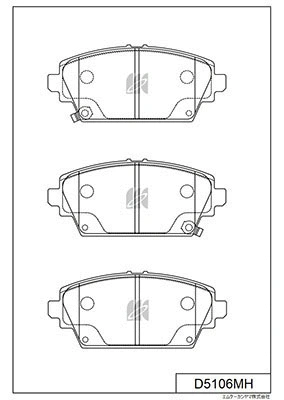 D5106MH MK KASHIYAMA Комплект тормозных колодок, дисковый тормоз (фото 1)