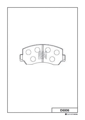 D6006 MK KASHIYAMA Комплект тормозных колодок, дисковый тормоз (фото 1)