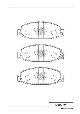 D6027M MK KASHIYAMA Комплект тормозных колодок, дисковый тормоз (фото 1)