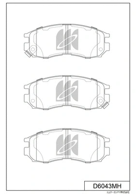 D6043MH MK KASHIYAMA Комплект тормозных колодок, дисковый тормоз (фото 1)