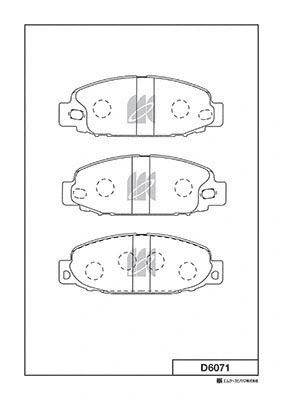 D6071 MK KASHIYAMA Комплект тормозных колодок, дисковый тормоз (фото 1)