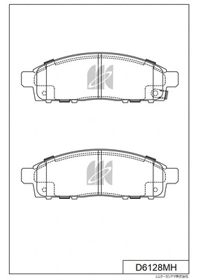 D6128MH MK KASHIYAMA Комплект тормозных колодок, дисковый тормоз (фото 1)