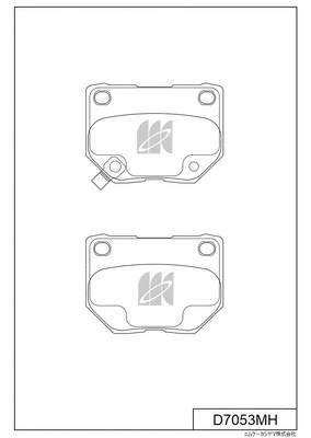 D7053MH MK KASHIYAMA Комплект тормозных колодок, дисковый тормоз (фото 1)