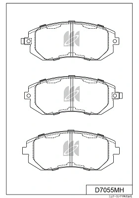 D7055MH MK KASHIYAMA Комплект тормозных колодок, дисковый тормоз (фото 1)