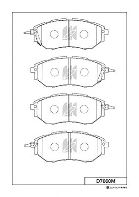 D7060M MK KASHIYAMA Комплект тормозных колодок, дисковый тормоз (фото 1)