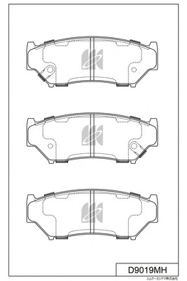 D9019MH MK KASHIYAMA Комплект тормозных колодок, дисковый тормоз (фото 1)