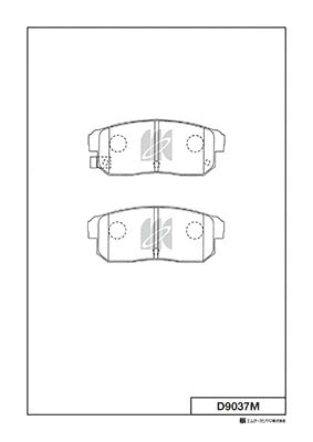 D9037M MK KASHIYAMA Комплект тормозных колодок, дисковый тормоз (фото 1)