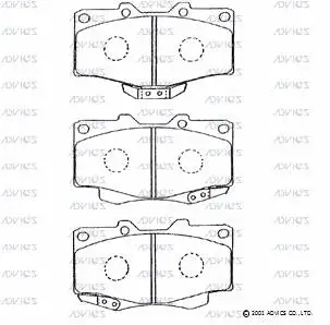 A1N029 ADVICS Комплект тормозных колодок, дисковый тормоз (фото 1)