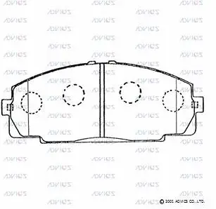 A1N050 ADVICS Комплект тормозных колодок, дисковый тормоз (фото 1)