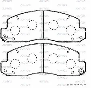 A1N060 ADVICS Комплект тормозных колодок, дисковый тормоз (фото 1)