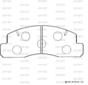 A1N061 ADVICS Комплект тормозных колодок, дисковый тормоз (фото 1)