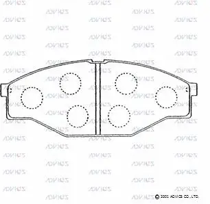 A1N063 ADVICS Комплект тормозных колодок, дисковый тормоз (фото 1)