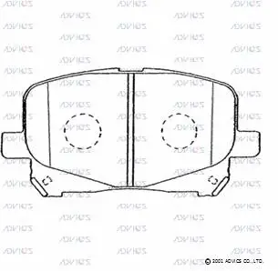 A1N101 ADVICS Комплект тормозных колодок, дисковый тормоз (фото 1)