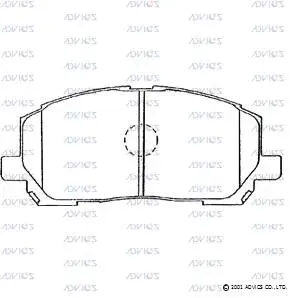 A1N103 ADVICS Комплект тормозных колодок, дисковый тормоз (фото 1)