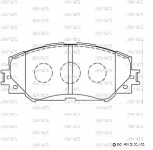 A1N128 ADVICS Комплект тормозных колодок, дисковый тормоз (фото 1)