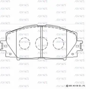 A1N155 ADVICS Комплект тормозных колодок, дисковый тормоз (фото 1)