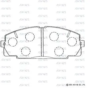 A1N249 ADVICS Комплект тормозных колодок, дисковый тормоз (фото 1)