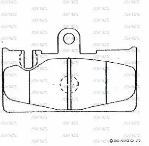 A2N010 ADVICS Комплект тормозных колодок, дисковый тормоз (фото 1)