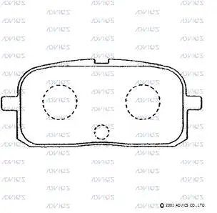 A2N040 ADVICS Комплект тормозных колодок, дисковый тормоз (фото 1)