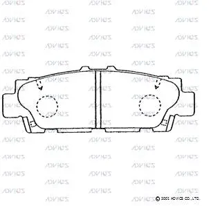 A2N042 ADVICS Комплект тормозных колодок, дисковый тормоз (фото 1)