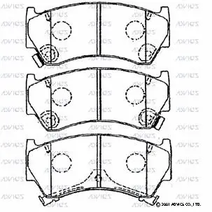 B1N237 ADVICS Комплект тормозных колодок, дисковый тормоз (фото 1)