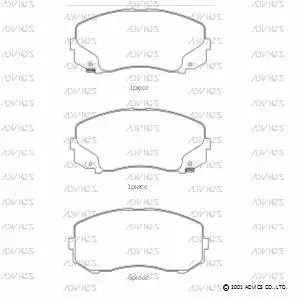 D1N084 ADVICS Комплект тормозных колодок, дисковый тормоз (фото 1)