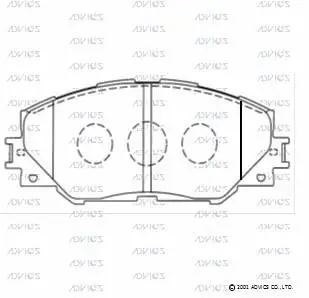 SN135 ADVICS Комплект тормозных колодок, дисковый тормоз (фото 1)