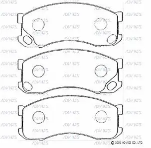 SN280E ADVICS Комплект тормозных колодок, дисковый тормоз (фото 1)