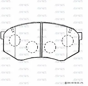 SN299 ADVICS Комплект тормозных колодок, дисковый тормоз (фото 1)