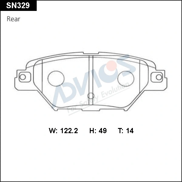 SN329 ADVICS Комплект тормозных колодок, дисковый тормоз (фото 1)