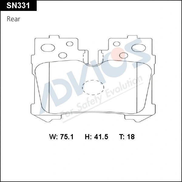 SN331 ADVICS Комплект тормозных колодок, дисковый тормоз (фото 1)