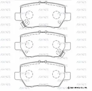 SN439P ADVICS Комплект тормозных колодок, дисковый тормоз (фото 1)