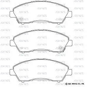 SN455P ADVICS Комплект тормозных колодок, дисковый тормоз (фото 1)