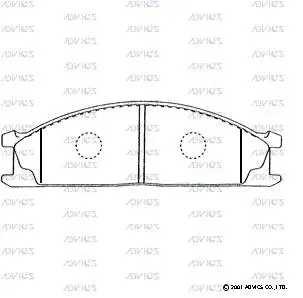 SN536 ADVICS Комплект тормозных колодок, дисковый тормоз (фото 1)