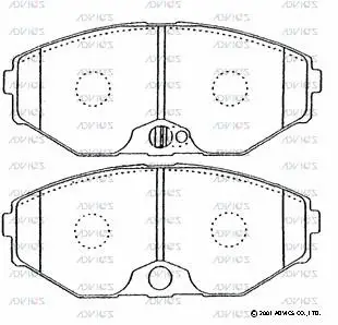 SN572P ADVICS Комплект тормозных колодок, дисковый тормоз (фото 1)