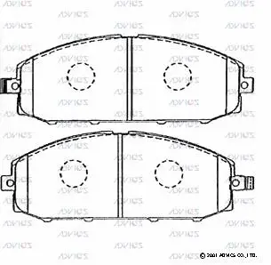 SN581P ADVICS Комплект тормозных колодок, дисковый тормоз (фото 1)