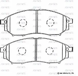 SN583P ADVICS Комплект тормозных колодок, дисковый тормоз (фото 1)