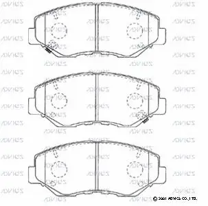 SN597P ADVICS Комплект тормозных колодок, дисковый тормоз (фото 1)