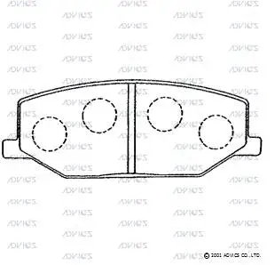 SN611 ADVICS Комплект тормозных колодок, дисковый тормоз (фото 1)