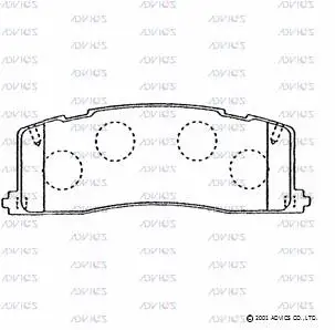 SN644 ADVICS Комплект тормозных колодок, дисковый тормоз (фото 1)