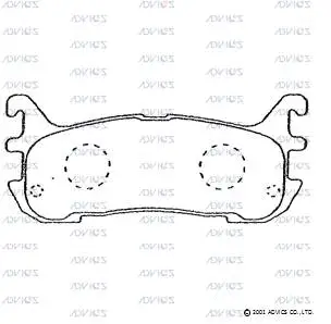 SN668 ADVICS Комплект тормозных колодок, дисковый тормоз (фото 1)