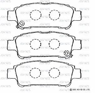 SN679P ADVICS Комплект тормозных колодок, дисковый тормоз (фото 1)