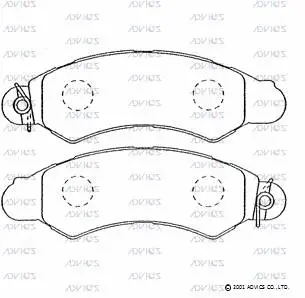 SN681 ADVICS Комплект тормозных колодок, дисковый тормоз (фото 1)