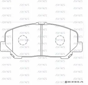 SN695 ADVICS Комплект тормозных колодок, дисковый тормоз (фото 1)