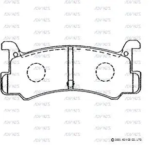 SN742 ADVICS Комплект тормозных колодок, дисковый тормоз (фото 1)