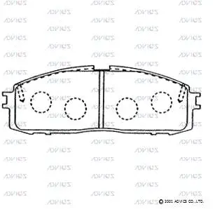 SN764 ADVICS Комплект тормозных колодок, дисковый тормоз (фото 1)