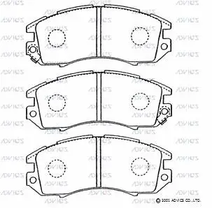 SN794P ADVICS Комплект тормозных колодок, дисковый тормоз (фото 1)