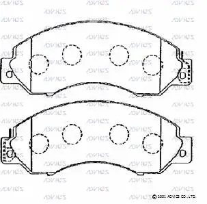 SN813P ADVICS Комплект тормозных колодок, дисковый тормоз (фото 1)