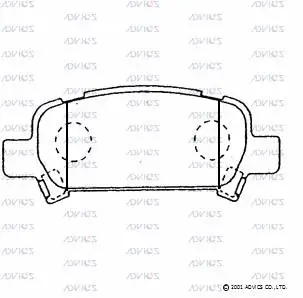 SN866 ADVICS Комплект тормозных колодок, дисковый тормоз (фото 1)