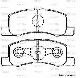 SN876 ADVICS Комплект тормозных колодок, дисковый тормоз (фото 1)